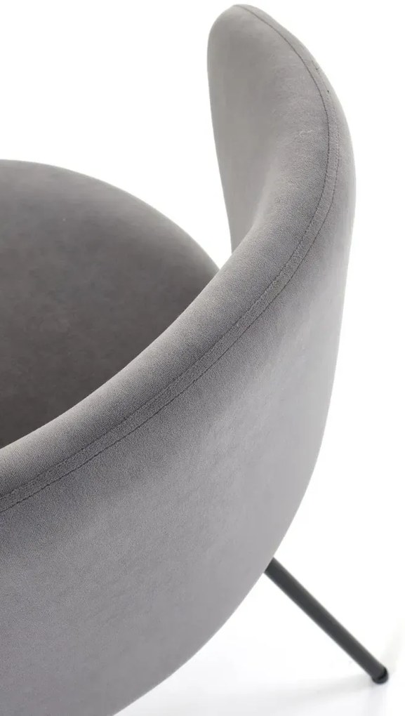 Krzesło tapicerowane K587 VELVET szare  HALMAR