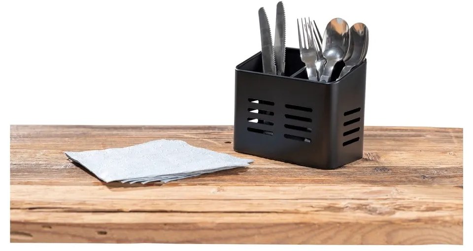 Czarny stojak na sztućce Wenko Black Outdoor Kitchen Baco