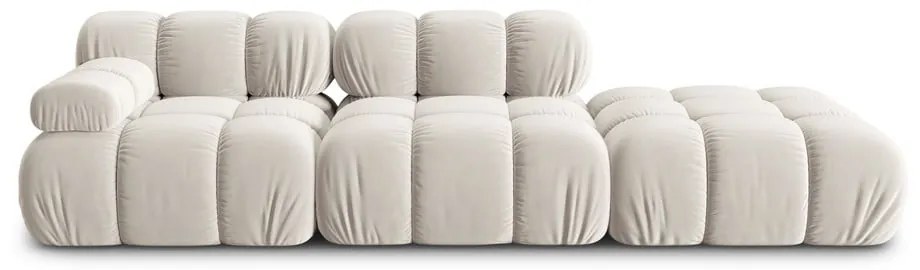 Beżowa aksamitna sofa modułowa 282 cm Bellis – Micadoni