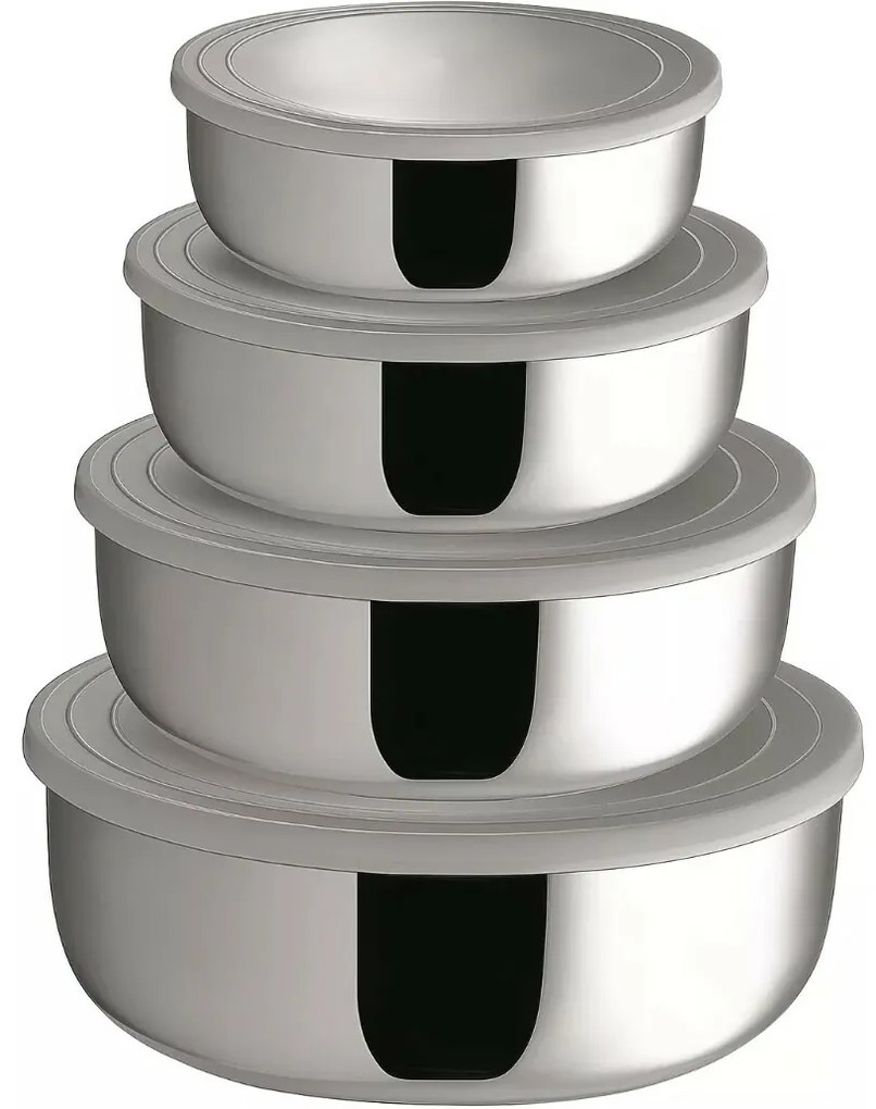 Florina 4-częściowy zestaw misek stalowych