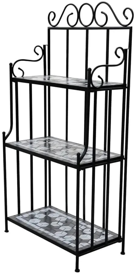 Kwietnik z czarno-białą mozaiką - Industrio