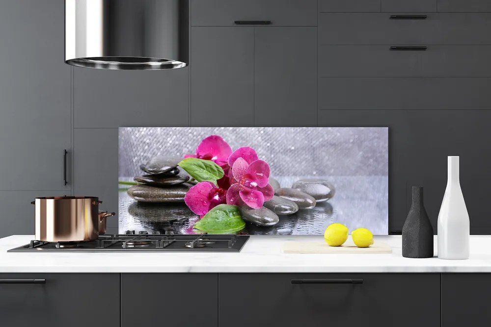 Panel Szklany do Kuchni Malarska Wizja Storczyka