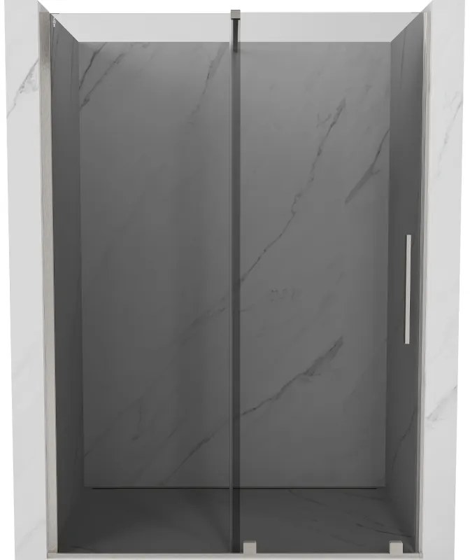 Mexen Velar drzwi prysznicowe rozsuwane 140 cm, grafit, nikiel szczotkowany - 871-140-000-41-97