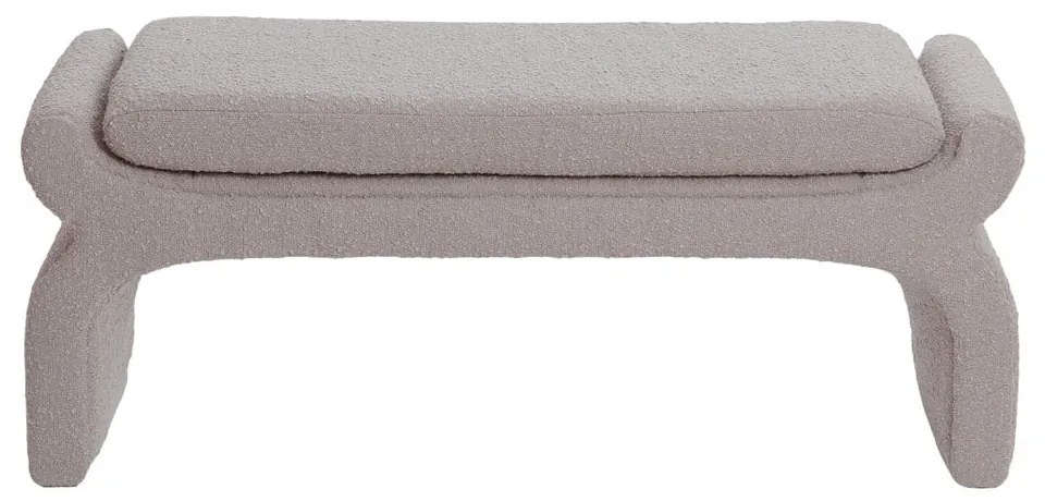 Beżowa ławka z materiału bouclé Nafya – Light &amp; Living