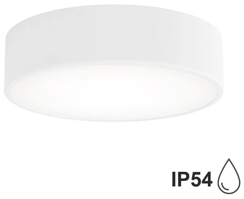 Plafon łazienkowy CLEO 2xE27/24W/230V d. 30 cm biały IP54