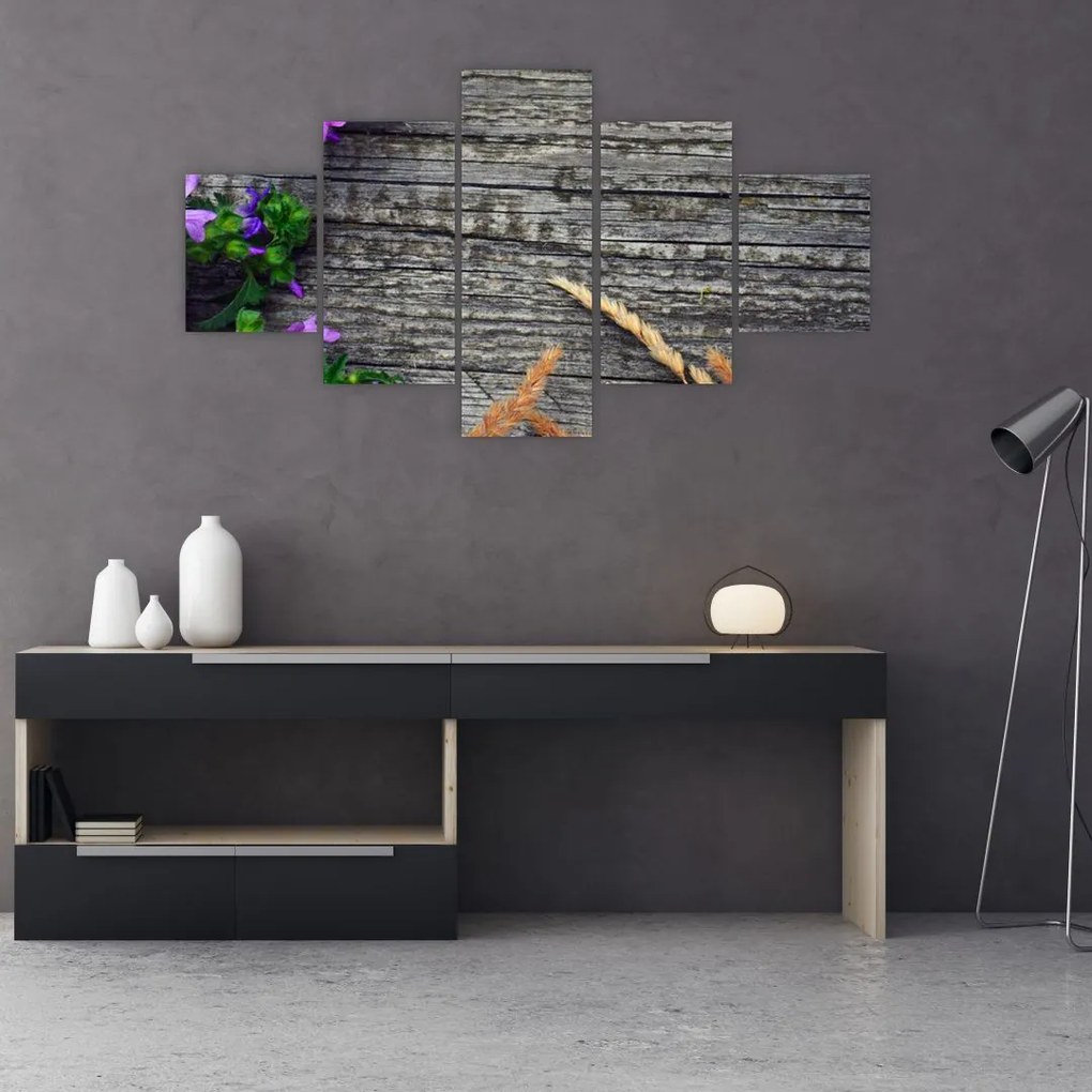 Obraz - kwiaty polne (125x70 cm)