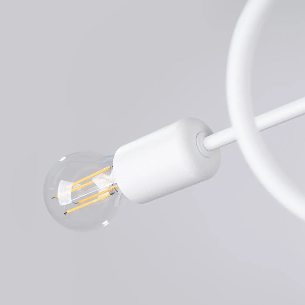 Żyrandol LOOP 2 biały supeł SOLLUX  LIGHTING