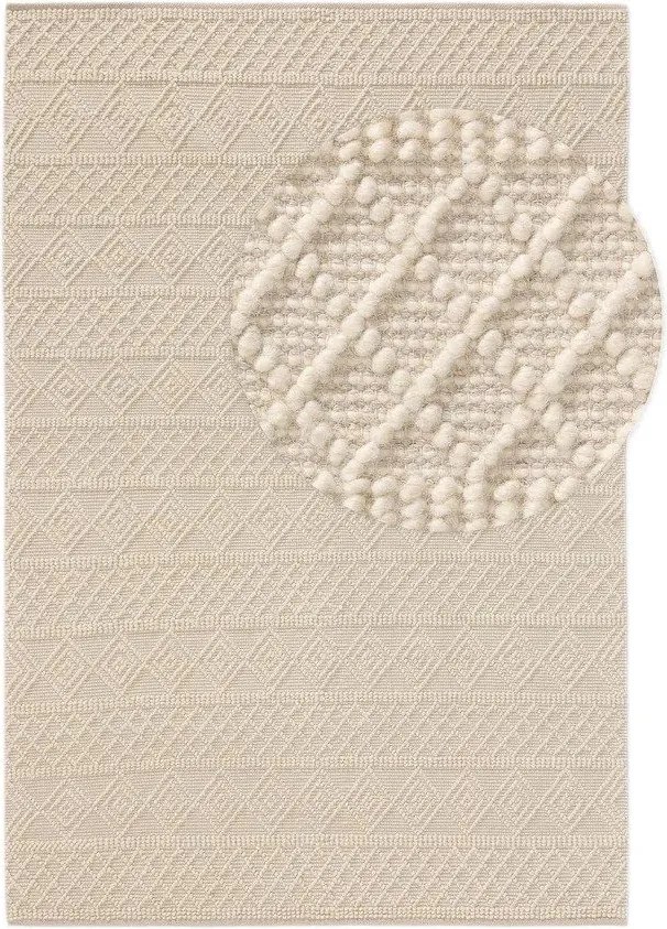 Kremowy dywan w geometryczne wzory Jasper