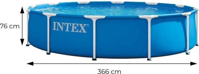 Okrągły basen stelażowy ogrodowy Intex 210-ND, 366 × 76 cm, 6503 litry