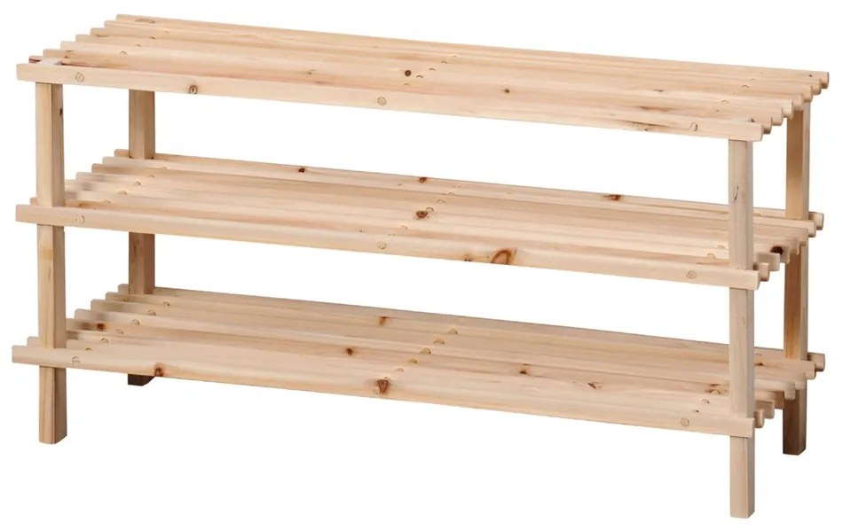 Kesper 69723 Szafka na buty z 3 półkami, jasna, 77x 40 x 26 cm