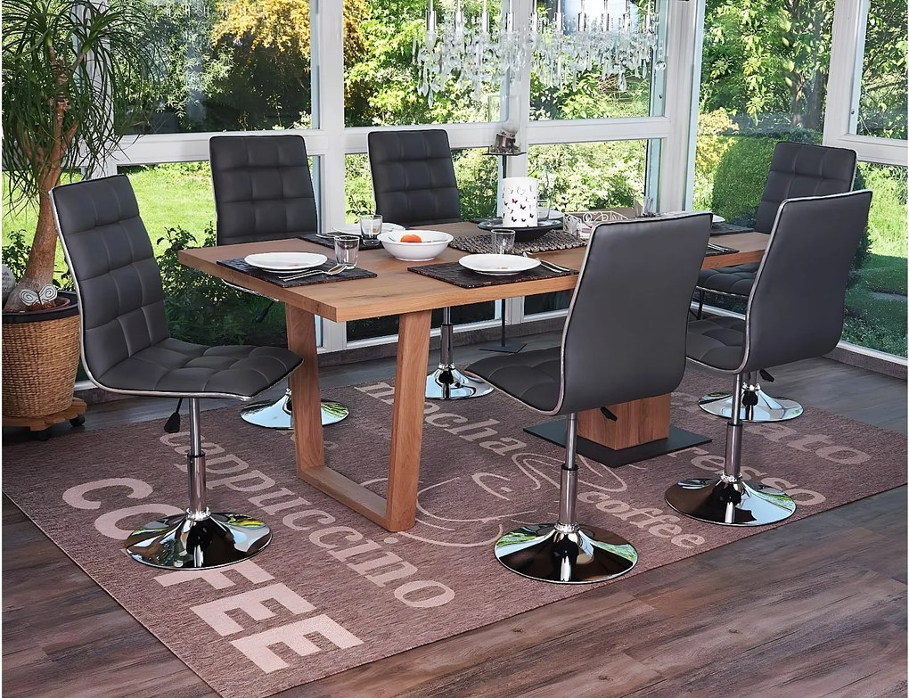 Krzesło do jadalni MCW-C41 (zestaw 6 sztuk),  szary