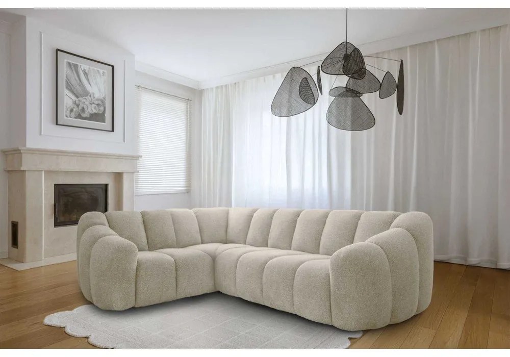 Beżowy narożnik (lewostronny/w kształcie litery L) Shell – Miuform