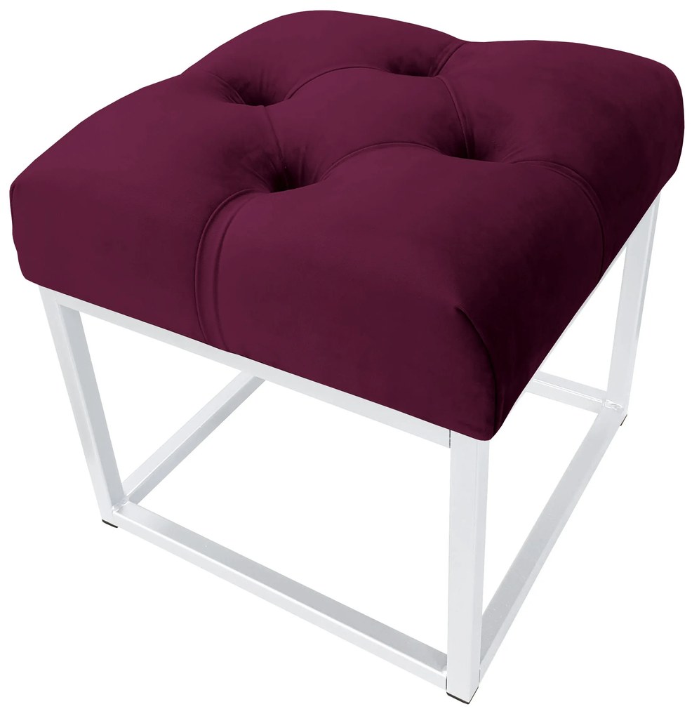 Pufa CHESTERFIELD LOFT ławka postawa biała MG02