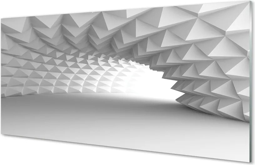 Panel szklany do Kuchni Tunel ze Stożków 3D