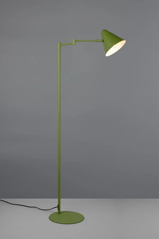 Zielona lampa stojąca z elastyczną konstrukcją (wysokość 126,5 cm) Cosima – Trio