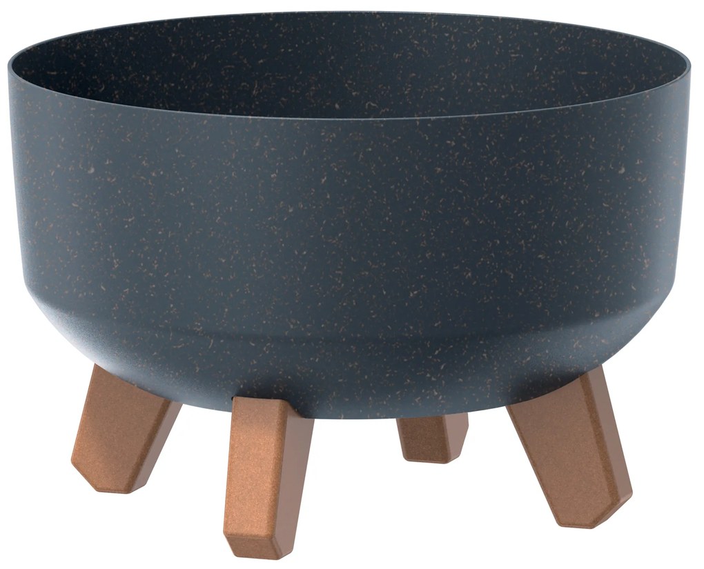 Donica ogrodowa okrągła Gracia Low Eco 24 cm antracyt PROSPERPLAST