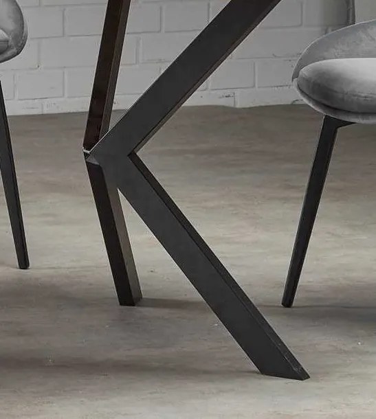 Okrągły rozkładany stół do jadalni Peroni dąb złoty / czarny