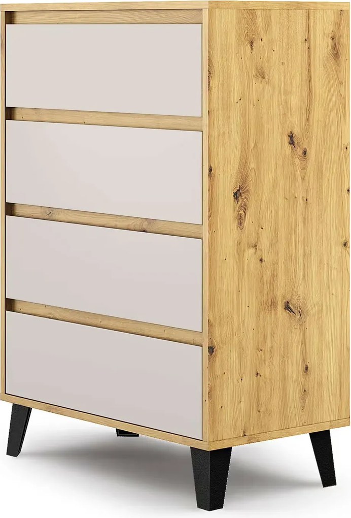Skandynawska komoda na ubrania dąb artisan + kaszmir Z3-A25