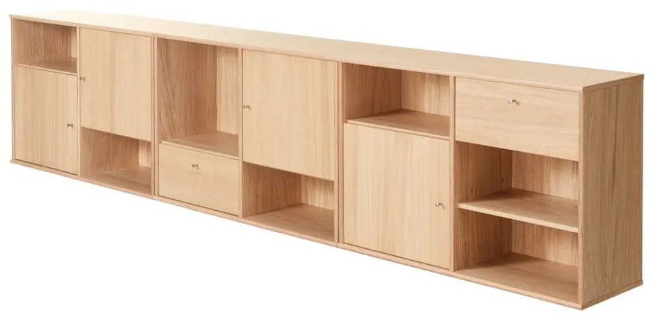 Naturalna niska komoda w dekorze dębu 267x61 cm Mistral – Hammel Furniture