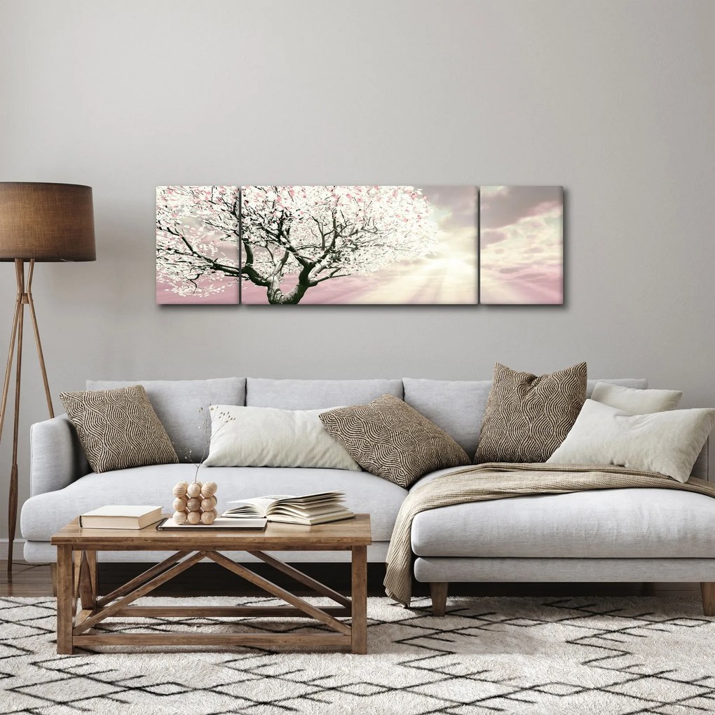 Obraz różowego drzewa (170x50 cm)