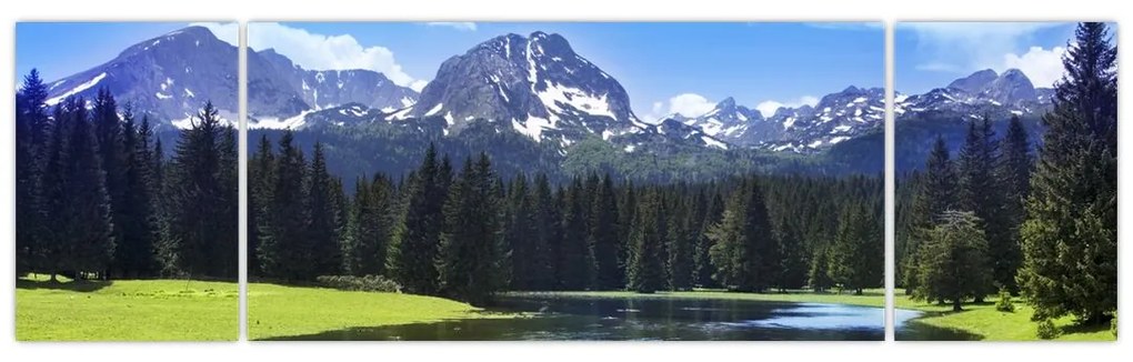 Obraz - Ośnieżone szczyty górskie (170x50 cm)