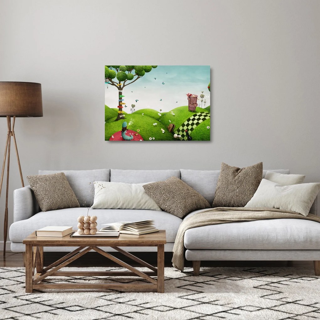 Obraz na szkle wspaniałego krajobrazu (70x50 cm)
