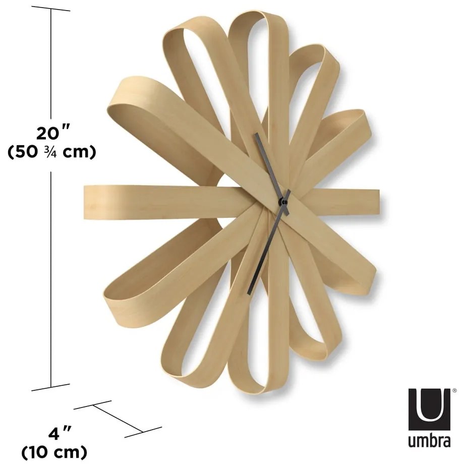 Zegar ścienny ø 51 cm Ribbonwood – Umbra