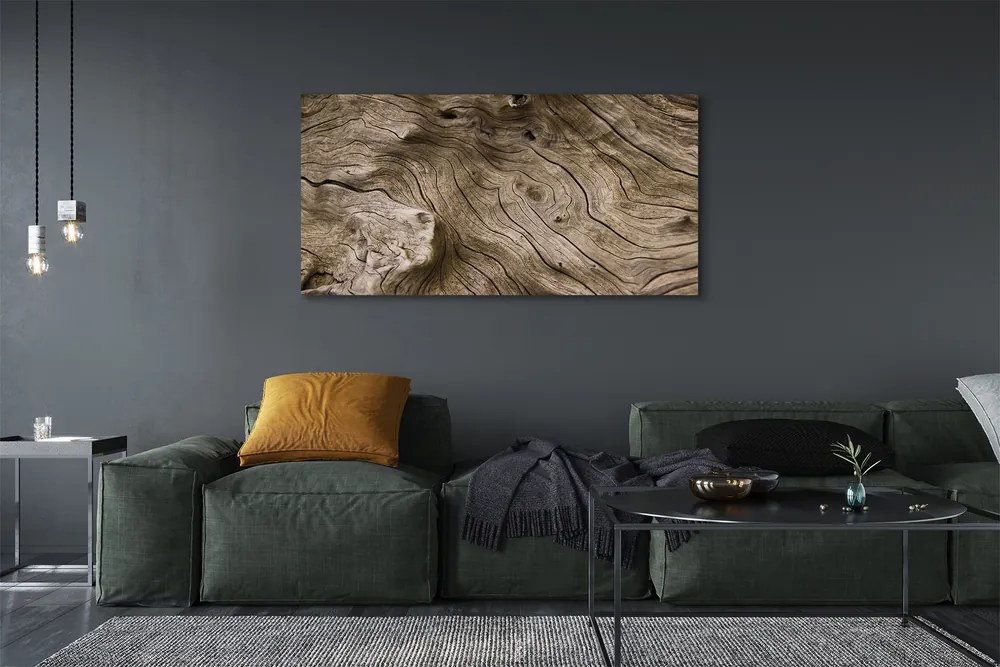 Fotoobraz na płótnie Rysunek Natury W Drewnie