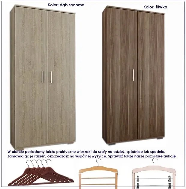 Szafa na ubrania 80 cm Dagna 24X