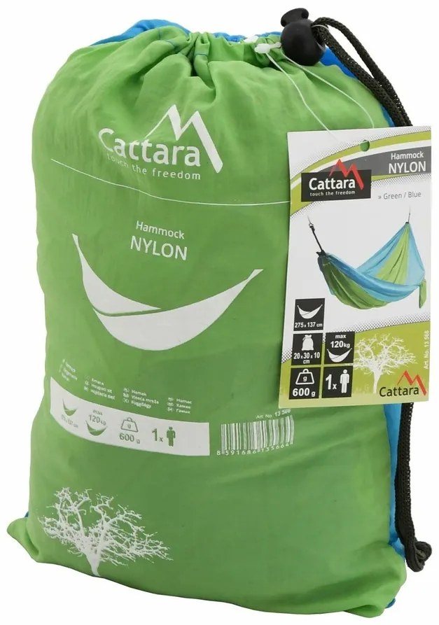 Cattara Hamak Nylon niebieski, 275 x 137 cm