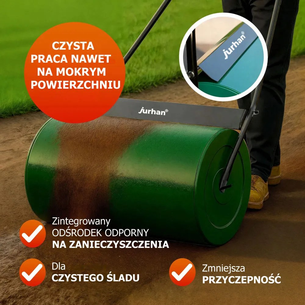 Wałek do trawnika FARMER, 57cm, zielona Jurhan