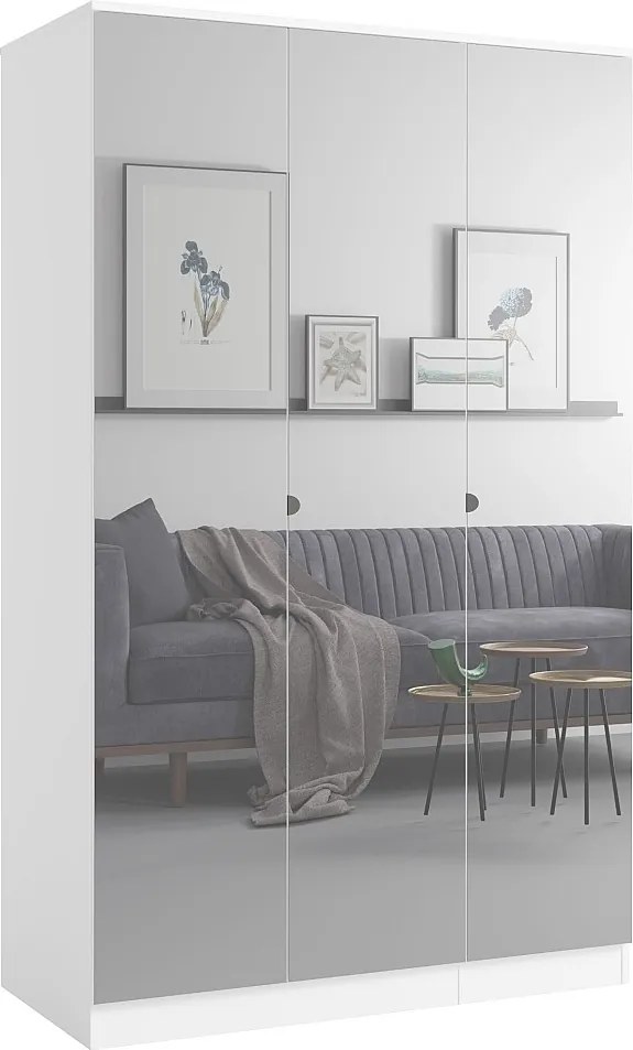 Szafa uchylna z lustrem Monza 3D 120 Biała