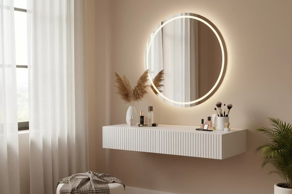 Toaletka wisząca Nicole 100 cm z szufladami - biały mat