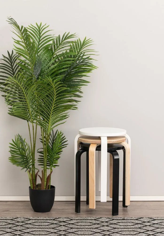 Taboret z drewna brzozy, Ø 39 cm