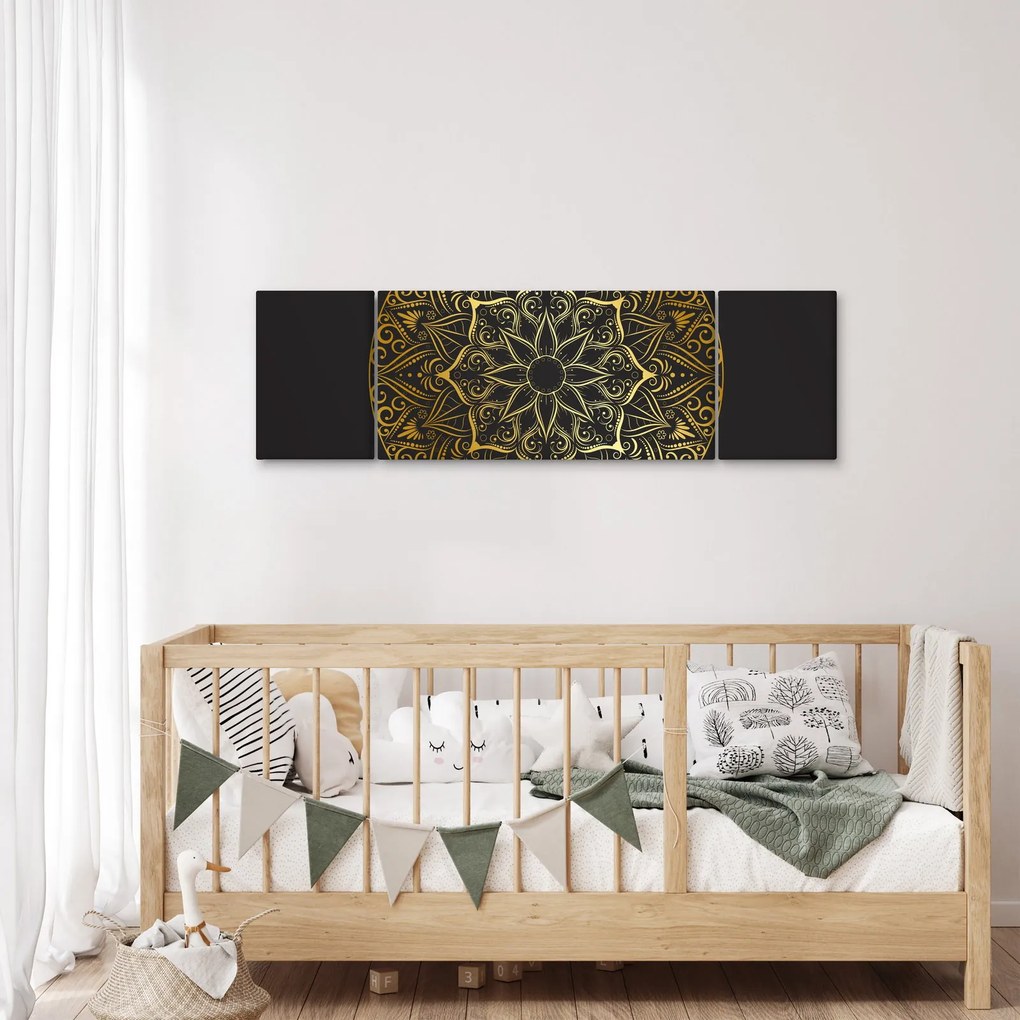Obraz złotej abstrakcji (170x50 cm)