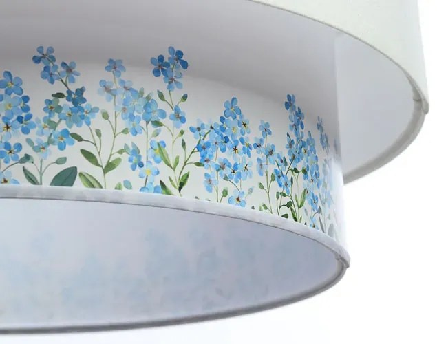 Biała lampa wisząca z welurowym kloszem - 3X S427 M1-Z60