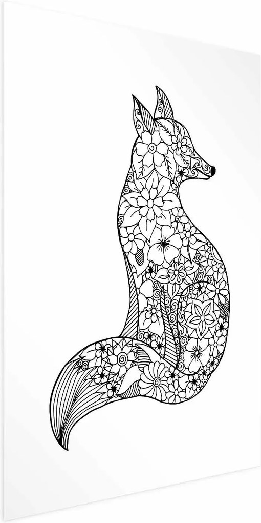 Plakat Lis w kwiaty 40x60 cm bez ramy z marginesem ARTGEIST B