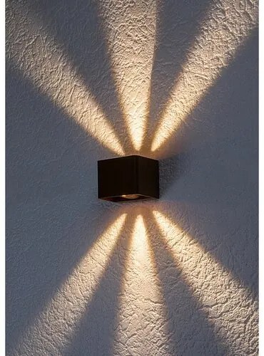 Rabalux 77169 zewnętrzna lampa ścienna LEDHallstatt, 10 W, brązowa