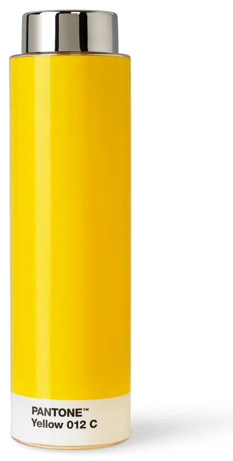 Żółta podróżna butelka z tritanu 500 ml Yellow 012 – Pantone