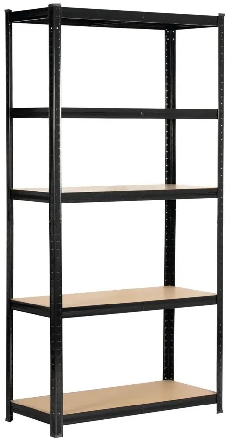 Czarny metalowy regał do garażu 180 cm - Filove 4X
