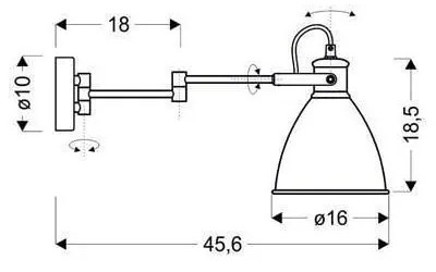 Czarny metalowy kinkiet Espera – Candellux Lighting