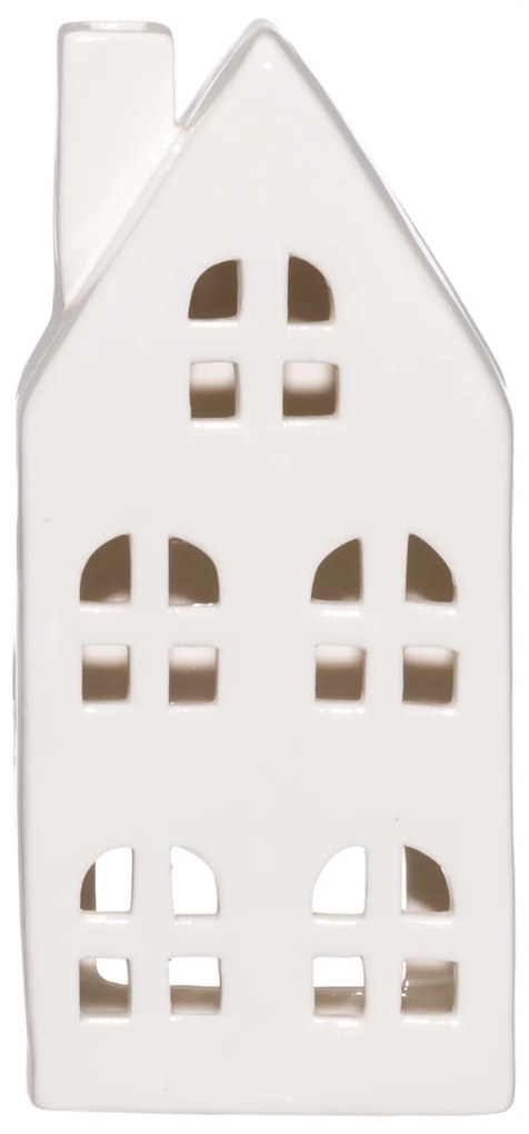 Ceramiczny lampion domek,  wys. 17 cm