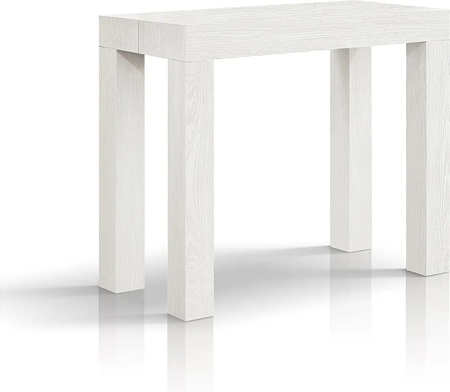Wysuwana konsola z efektem białego jesionu 90×45 cm - 90×300 - VIAREGGIO