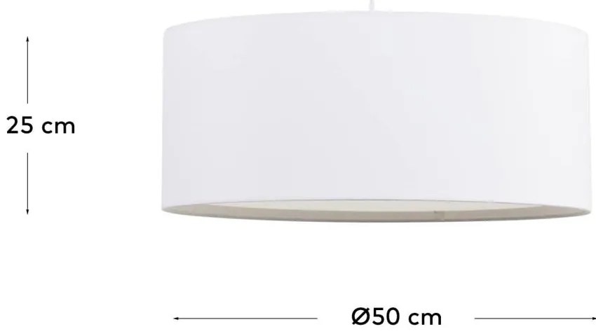 Biały abażur ø 50 cm Santana – Kave Home