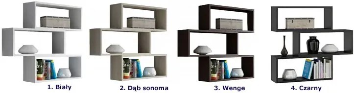 Wisząca półka modułowa Wild - dąb sonoma