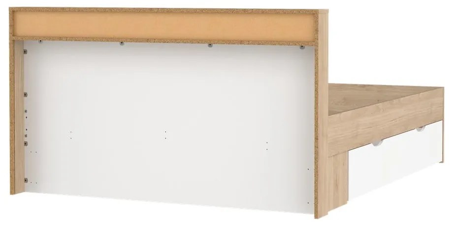 Łóżko dwuosobowe w dekorze dębu ze schowkiem bez stelaża 160x200 cm Ikast – Tvilum