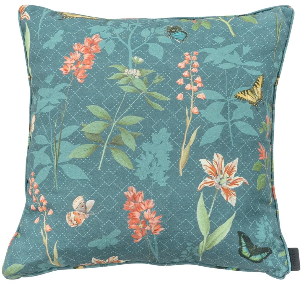 Ozdobna poduszka MADISON PIPING 50x50 cm, niebieska