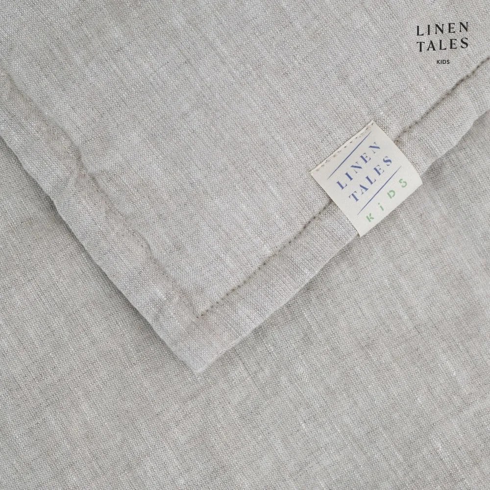 Beżowy lniany koc dziecięcy 140x200 cm – Linen Tales