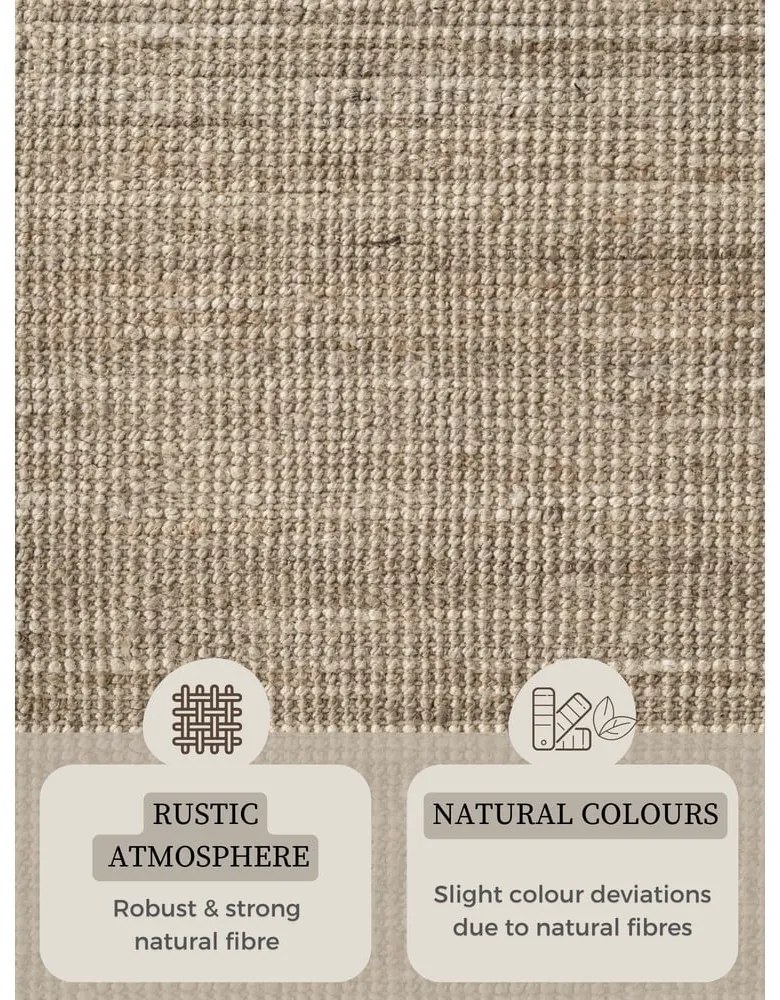 Szarobrązowy okrągły dywan z juty ø 200 cm Bouclé Jaipur – Hanse Home