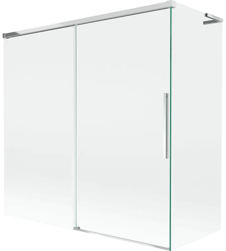 Mexen Rox L parawan nawannowy 2-skrzydłowy rozsuwany 160 + 75 x 150 cm, transparent, chrom - 8C9L-160-075-01-00